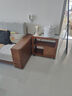 即愛(ài)實(shí)木沙發(fā)邊柜小戶(hù)型客廳帶輪小茶幾推車(chē)北歐巖板角幾桌可移動(dòng)邊幾 致源-胡桃色 曬單實(shí)拍圖