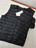 秋冬季輕薄款羽絨馬甲背心男V領(lǐng)加肥加大碼內穿馬甲坎肩保暖馬夾 黑色 L 【建議140-155斤】 曬單實(shí)拍圖