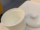 斯凱綈（Sky Top）碗帶蓋燉盅陶瓷骨瓷隔水湯盅蒸蛋羹燕窩盅家用單人純白250ml兩件 曬單實(shí)拍圖