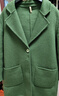 皮爾卡丹（pierre cardin）純羊毛雙面羊.絨大衣女士中長(cháng)款秋冬加厚小個(gè)子高檔毛呢子外套 【樹(shù)g葉g綠】 L 【120-133斤】 曬單實(shí)拍圖