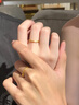 瑞諾黃金莫比烏斯情侶戒指一對999足金男女款新款結婚對戒求婚禮物 精美包裝 曬單實(shí)拍圖