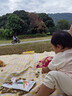 貝傅特野餐墊防潮加厚墊公園帳篷露營(yíng)墊戶(hù)外坐墊黃格2米*2米可坐8人 曬單實(shí)拍圖