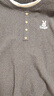 OSA[新品]歐莎撞色假兩件長袖T恤女秋季新款疊穿內(nèi)搭刺繡打底上衣 深灰色 L 曬單實(shí)拍圖