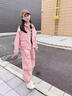 Dudant國際品牌女童工裝套裝春秋2025新款衣服兒童大童秋裝運(yùn)動(dòng)休閑穿搭 F23粉色 120 cm 曬單實(shí)拍圖