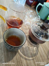 高茗日式公道杯玻璃茶具分茶器帶茶漏一體泡茶杯高端公杯茶海茶漏套裝 金色把公杯+青丘茶濾+明雨蓋碗 曬單實(shí)拍圖