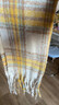 COSMICKISS日系2025新款奶油黃拉毛圍巾女秋冬季加厚保暖百搭學(xué)生女格子圍脖 黃色格子-210*30cm 曬單實(shí)拍圖