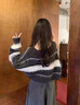 蘇雨薇韓版時(shí)尚短款條紋撞色毛衣女秋冬設計感小眾性感針織衫高級感上衣 圖片色【關(guān)注店鋪-送運費險】 S 推薦（80-95斤） 曬單實(shí)拍圖
