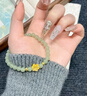 中國黃金（CHINA GOLD）黃金蓮花手鏈女足金和田玉手串七夕情人節生日禮物送女友老婆媽媽 蓮花和田玉手串 約0.3g+品牌禮盒 曬單實(shí)拍圖
