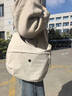 回力慵懶風(fēng)帆布包包女2025新款斜挎包大容量餃子包休閑通勤旅行托特包 米白色【三防面料/可放11.5英寸平板】 單包 曬單實(shí)拍圖
