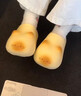 途尊貓爪拖鞋足弓防水棉拖鞋女男秋冬季2025新款加絨保暖情侶居家外出 【升級貓爪印款】小氖黃 36-37 曬單實(shí)拍圖