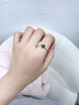 中國黃金轉運珠銀戒指女和田玉求婚戒結婚紀念日戒指禮物送老婆女友生日 和田玉轉運珠戒指 曬單實(shí)拍圖