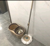 百家好世旋轉拖把31cm寬110cm長(cháng)2棉頭加大免手洗懶人家用帶輪雙驅動(dòng)脫水桶 曬單實(shí)拍圖