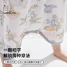 威爾貝魯（WELLBER）嬰兒睡袋寶寶竹棉紗布睡衣男女童春夏家居睡裙 櫻野兔兔90cm 曬單實(shí)拍圖