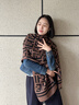 CHANEELR & KARITH圍巾女2025新款冬季兩用保暖加厚圍脖高檔披肩送女友輕奢新年禮物 棕色 寬度：65cm長(cháng)度：180cm 曬單實(shí)拍圖
