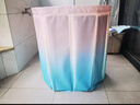 Bestway泡澡桶成人折疊浴桶洗澡桶坐浴盆浴缸沐浴神器嬰兒童澡盆 漸變粉 曬單實(shí)拍圖