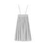無(wú)印良品（MUJI）IDEE 女式 強捻 兩穿裙 女夏季款裙子 棉麻 吊帶裙  GAD14C4S 藍灰色 L (165/72A) 曬單實(shí)拍圖