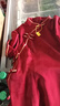 帕絲特婚慶禮服喜婆婆婚慶連衣裙新中式盤(pán)扣旗袍宴會(huì )中長(cháng)款禮服紅色 2XL 曬單實(shí)拍圖