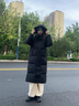 鴨鴨冰殼系列2.0長(cháng)款羽絨服男女款2025年新款戶(hù)外極寒高充絨加厚外套 青光黑色 M (170) 曬單實(shí)拍圖