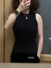 優(yōu)衣庫女裝針織Bra背心/加杯背心百搭休閑478795 09 黑色 XS /150/76 曬單實(shí)拍圖