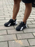 輕奢男鞋秋冬季新款軟底運動(dòng)鞋男潮流休閑鞋男增高鞋子男士老爹鞋 白黑色 41 曬單實(shí)拍圖