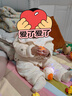 babylove寶寶夾棉套裝冬季純棉加厚保暖嬰幼兒高腰護肚家居服冬裝 曬單實(shí)拍圖