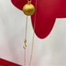 賽菲爾黃金吊墜女硬金拉絲金球贈銀項鏈送女友生日禮物約1.9克 曬單實(shí)拍圖