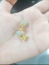 珍尚銀中國黃金四葉草S925銀耳釘女耳墜飾教師節生日禮物送女友老婆老師 曬單實(shí)拍圖