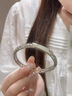 瑞諾925銀花絲和田玉銀手鐲女鏤空如意復古時(shí)尚銀鐲子生日禮物送女友 手鐲禮盒包裝定金（勿拍） 曬單實(shí)拍圖