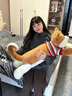 RWTW可愛(ài)柴犬狗毛絨玩具哈士奇布娃娃女孩睡覺(jué)夾送女朋友生日禮物 柴犬-時(shí)尚棕(可拆洗，尺寸連尾巴 女神喜歡】1.7米-1.8米【送40cm 曬單實(shí)拍圖