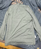 京舒棉自有品牌棉·男士純棉長(cháng)袖T恤青少年抗菌軟棉棉打底衫 淺灰 2XL 曬單實(shí)拍圖