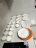 幾物森林 飯碗陶瓷碗碟盤(pán)套裝家用純白簡(jiǎn)約米飯碗湯碗面碗 4.5英寸6只裝 曬單實(shí)拍圖