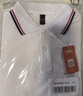 羅蒙男童短袖polo衫校園服飾春夏T恤女童班服 條紋白色短袖POLO衫120 曬單實(shí)拍圖