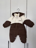 迪士尼（Disney）嬰兒冬季羽絨服加厚外出冬裝6一12月寶寶冬天衣服韓版超萌連體衣3 咖色 100 85-90cm 25-30斤 曬單實(shí)拍圖