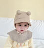 MKOK英國嬰兒帽子秋冬季0-1歲男女寶寶小月齡6-12月護耳遮陽(yáng)防曬帽 卡其色（A類(lèi)棉里） 帽圍40-48CM(建議3-18個(gè)月) 曬單實(shí)拍圖