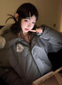 燦圖韓版毛領(lǐng)棉服女秋冬季新款加厚羽面包絨棉服保暖外套小個(gè)子上衣服 灰色 L 曬單實(shí)拍圖