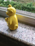 陶瓷黃色生肖猴擺件補角招財大小猴子風(fēng)水吉祥物家居辦公室工藝品 款式一 無(wú)底座 黃色描金 曬單實(shí)拍圖