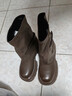 達芙妮厚底短靴女2025新款秋季時(shí)尚馬丁靴美拉德褲管靴西部堆堆靴女靴子 棕色【跟高6.5cm】 37 曬單實(shí)拍圖