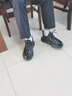 AJZI高端品牌男鞋真皮休閑鞋男商務(wù)英倫皮鞋潮氣墊軟底跑步運動(dòng)鞋子男 黑色 41 【皮鞋碼】 曬單實(shí)拍圖