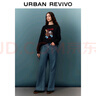 UR【HOT】2025秋季新款女裝蝴蝶結飾喇叭牛仔長(cháng)褲UYY850183# 淺藍 27 曬單實(shí)拍圖