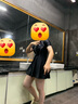 Keep泳衣女士連體裙式專業(yè)游泳衣保守大碼溫泉泳裝 599 黑色 XL 曬單實拍圖