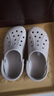 卡駱馳（CROCS）洞洞鞋貝雅男鞋女鞋輕便耐磨一腳蹬拖鞋休閑鞋|10126 黑色-001 43 (270mm) 曬單實(shí)拍圖