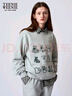 Teenie Weenie小熊女裝設計感紅色衛衣寬松韓版美式慵懶chic風(fēng)上衣 中灰色 M (165) 曬單實(shí)拍圖
