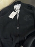 Calvin KleinJeans25秋季新款男士休閑學(xué)院ck字母提花紐扣V領(lǐng)針織開衫4RD389G UB1-太空黑 M 曬單實拍圖