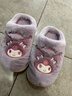 Hello Kitty兒童棉拖鞋冬季加絨保暖女孩室內防滑居家鞋親子25039紫色36-37 曬單實(shí)拍圖