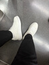 百麗【增高6cm】張凌赫同款小白鞋男25秋新加絨板鞋D5R20CM5 米白 41 (255mm) 曬單實(shí)拍圖