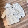 2025新款兒童珊瑚絨睡衣女童睡袍秋冬款法蘭絨加厚冬季女孩家居服 32203珊瑚絨【睡袍+褲子】 140 【童16碼】身高135-145CM 體重55-68斤 曬單實(shí)拍圖