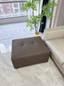 歐美圖客廳沙發(fā)凳子家用腳踏凳勞倫斯沙發(fā)單個(gè)踩腳凳多功能腳凳生態(tài)真皮 深咖色 60cm 長(cháng)*50cm寬*40cm高 曬單實(shí)拍圖
