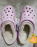 卡駱馳（CROCS）秋冬新品休閑鞋秋冬洞洞鞋貝雅暖絨暖棉|206633 白/淡紫 -577(建議買(mǎi)大一碼) 40 (250mm) 曬單實(shí)拍圖