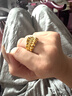 TSL黃金戒指女百褶裙波浪足金戒指送女友老婆中秋節(jié)生日禮物 【線下門店同款】百褶裙戒指16圈口約5.1克 曬單實(shí)拍圖