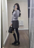古今（GUJIN）女士襪子女豎條紋打底褲女外穿不掉襠秋款薄款連褲襪抗起球2條hy 曬單實(shí)拍圖